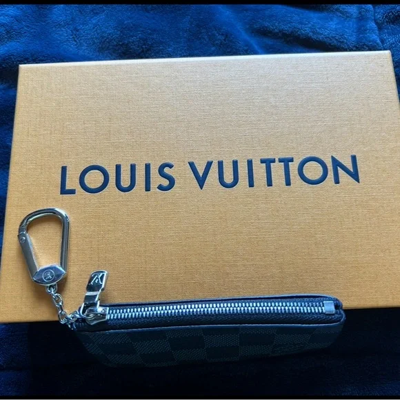 Authentic Louis Vuitton Damier Ebene Key Pouch- Black - Picture 2 of 7